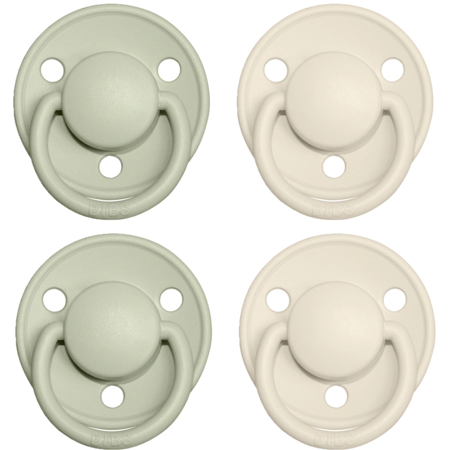 BIBS® Schnuller De Lux Ivory  Sage 0-36 Monate, 4 Stk.