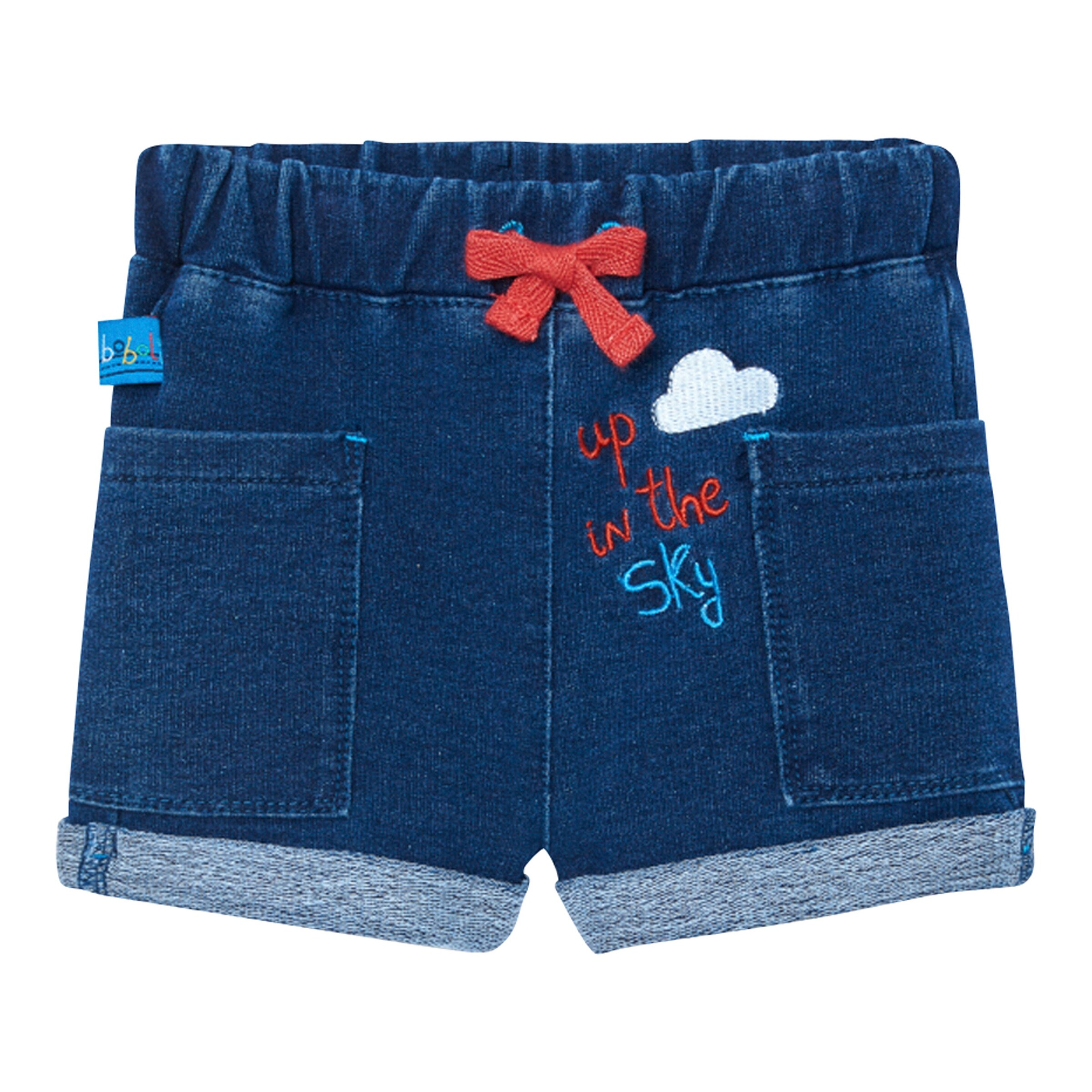 BOBOLI 2-tlg. Set T-Shirt und Jeans-Shorts Heißluftballons bunt