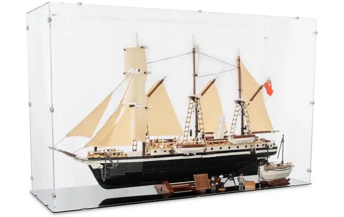 Baukasten Acryl-Display für LEGO 10335 Die Endurance<br>Acry-Display-Box mit schwarzem Boden