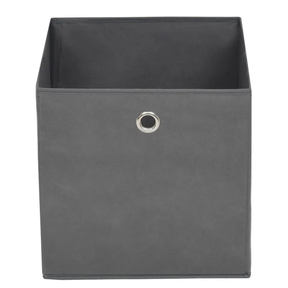 vidaXL - Opbergbox - Grijs - Stof - 4 stuks