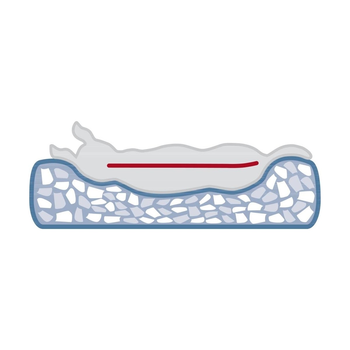 Hundemadrass Niah vital, 60 x 50 cm, lys grå