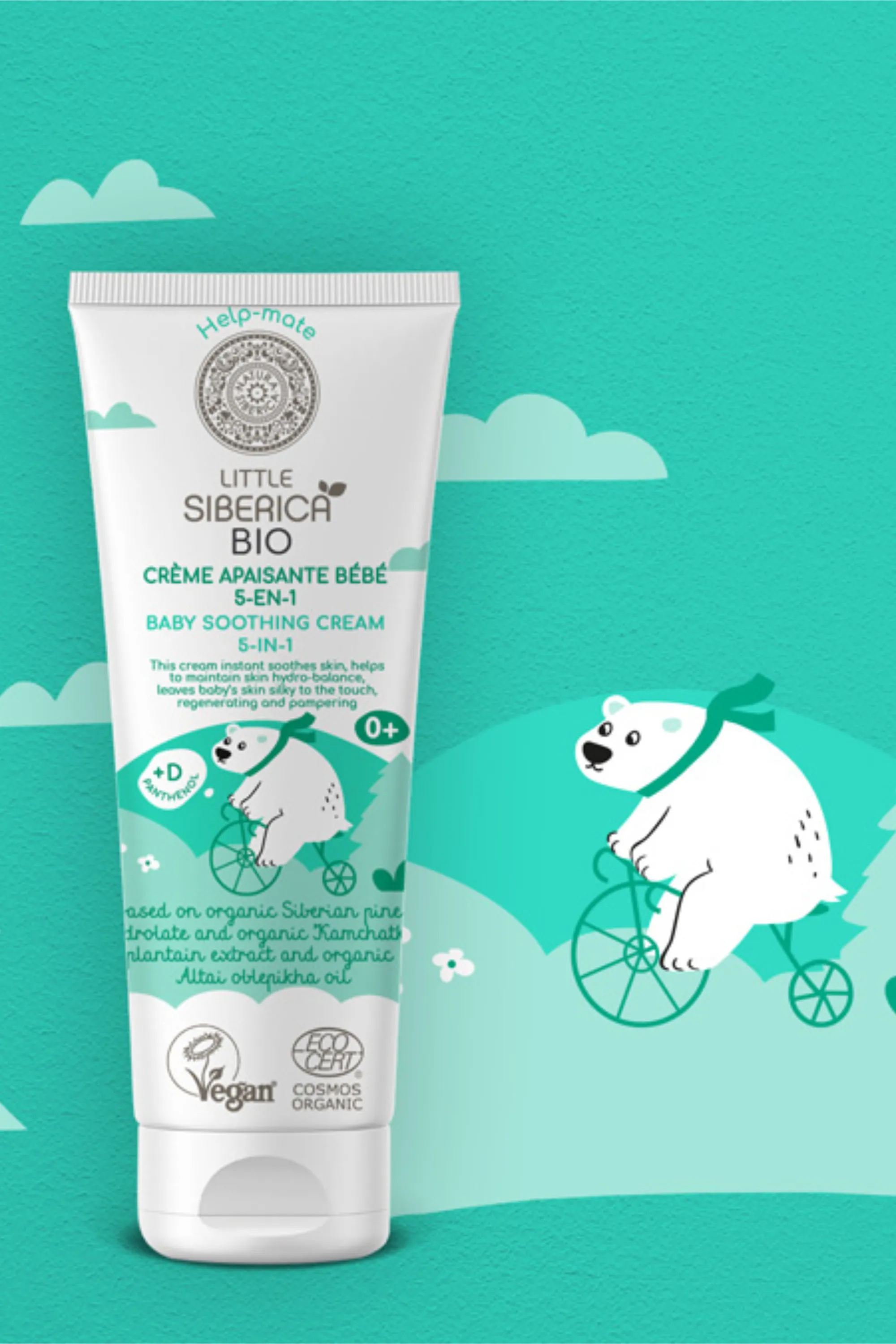 Natura Siberica Crème apaisante bio 5-en-1 pour bébé-75 ml