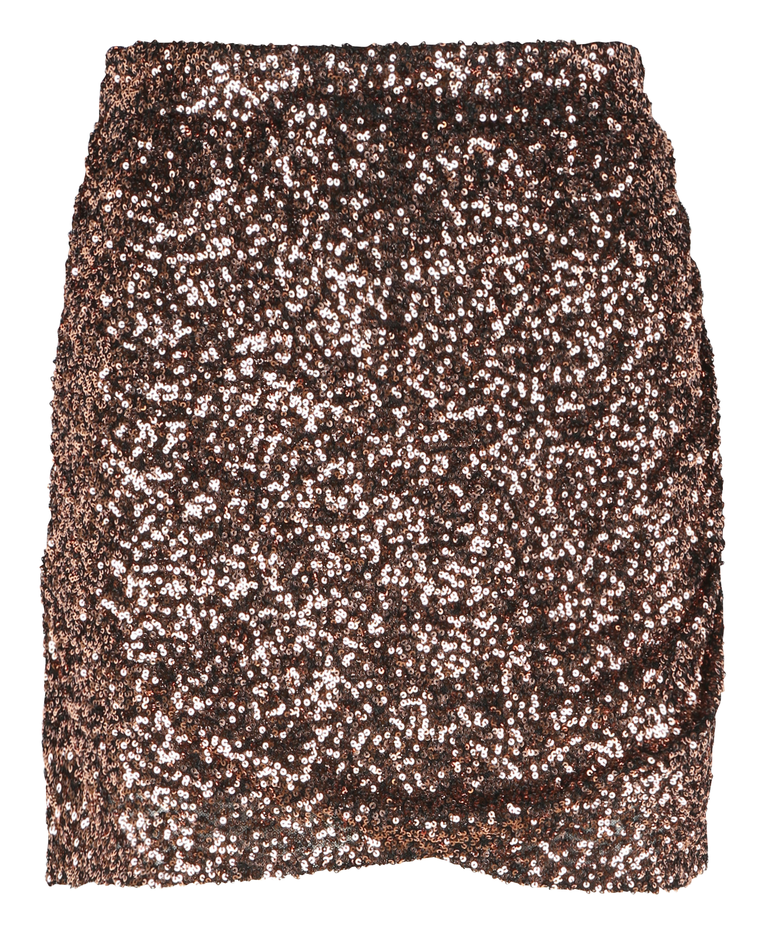 Jupe courte à sequins | Marron