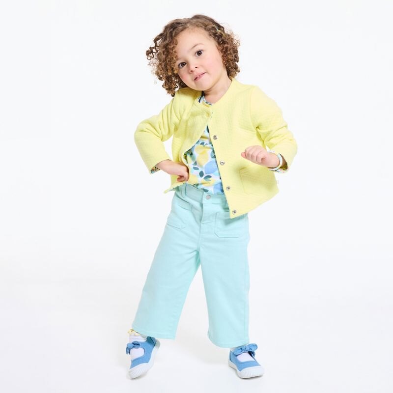 Pantalon large bleu bébé fille Bleu