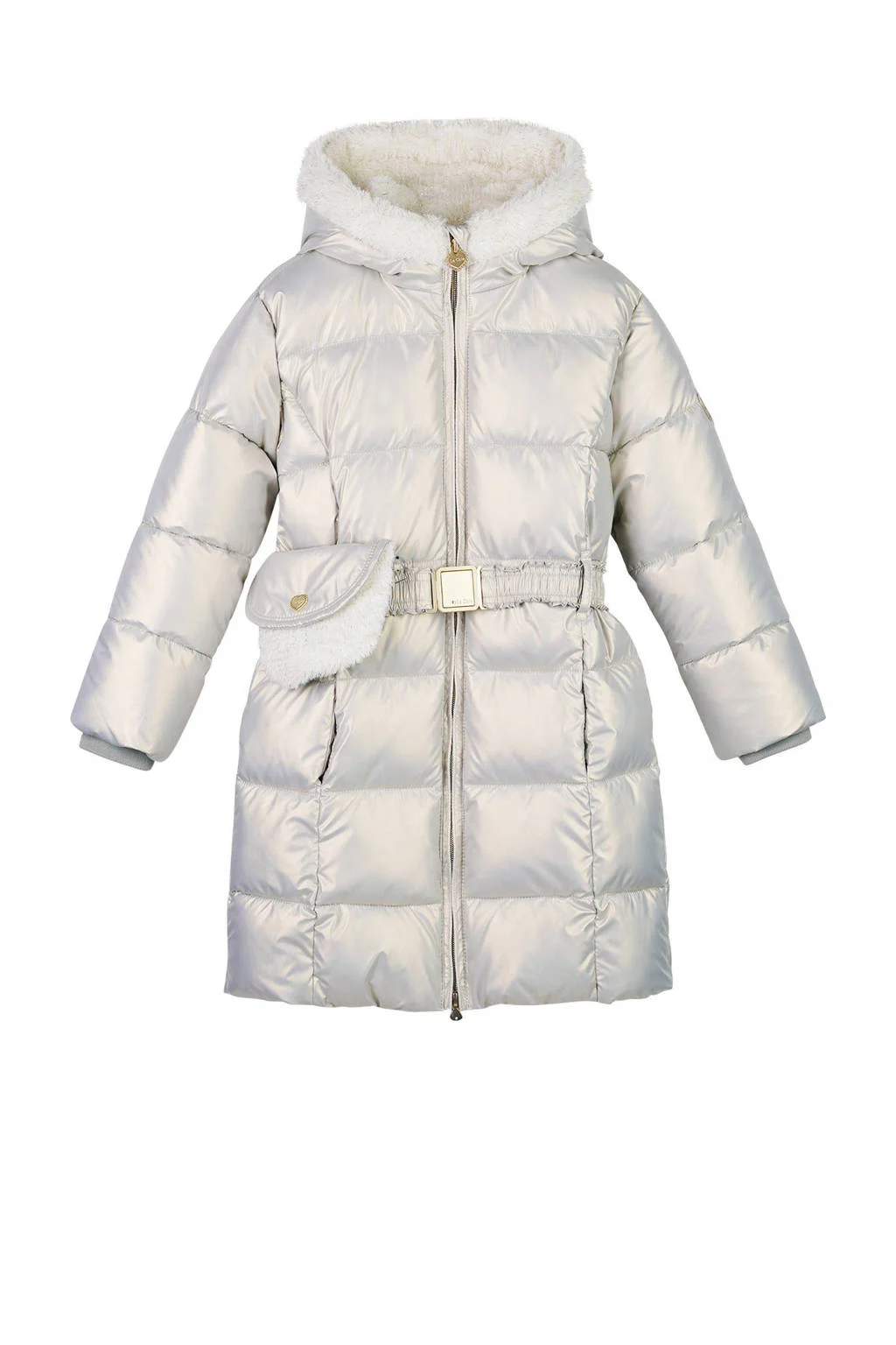 Le Chic gewatteerde jas zilver