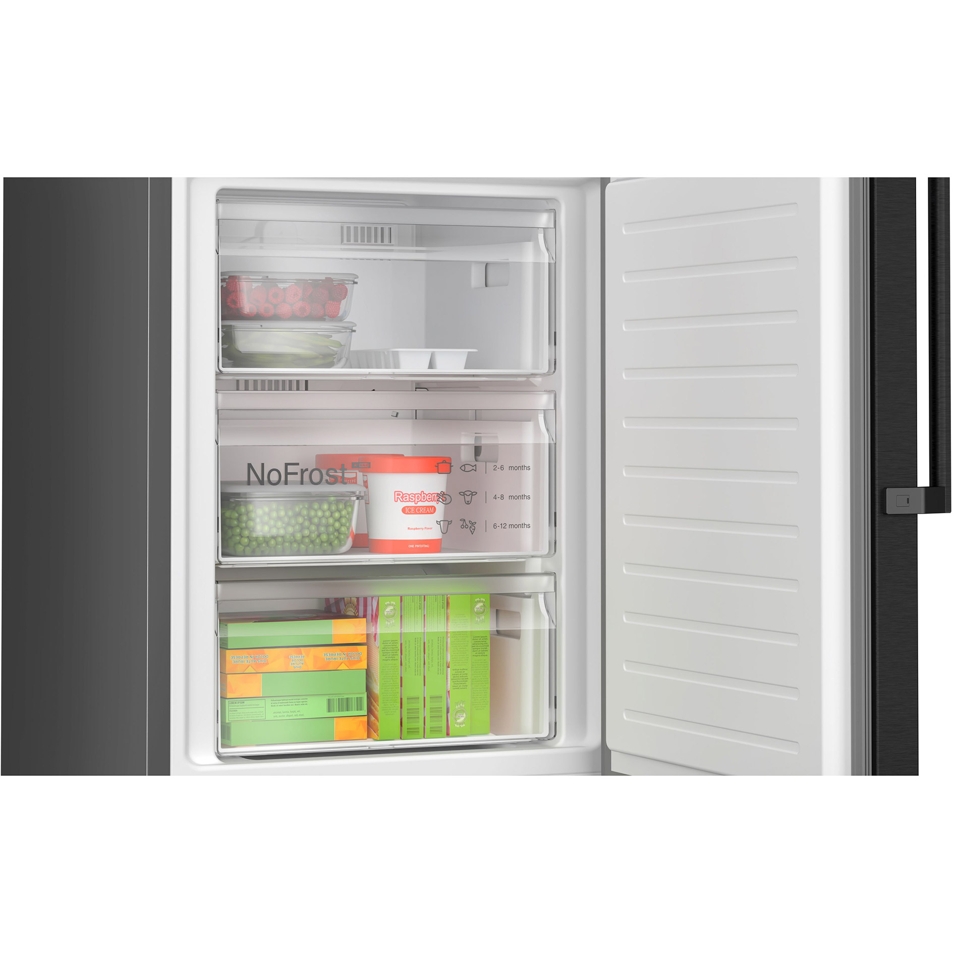 BOSCH Kühl-/Gefrierkombination KGN36VXCT - Edelstahl schwarz - C
