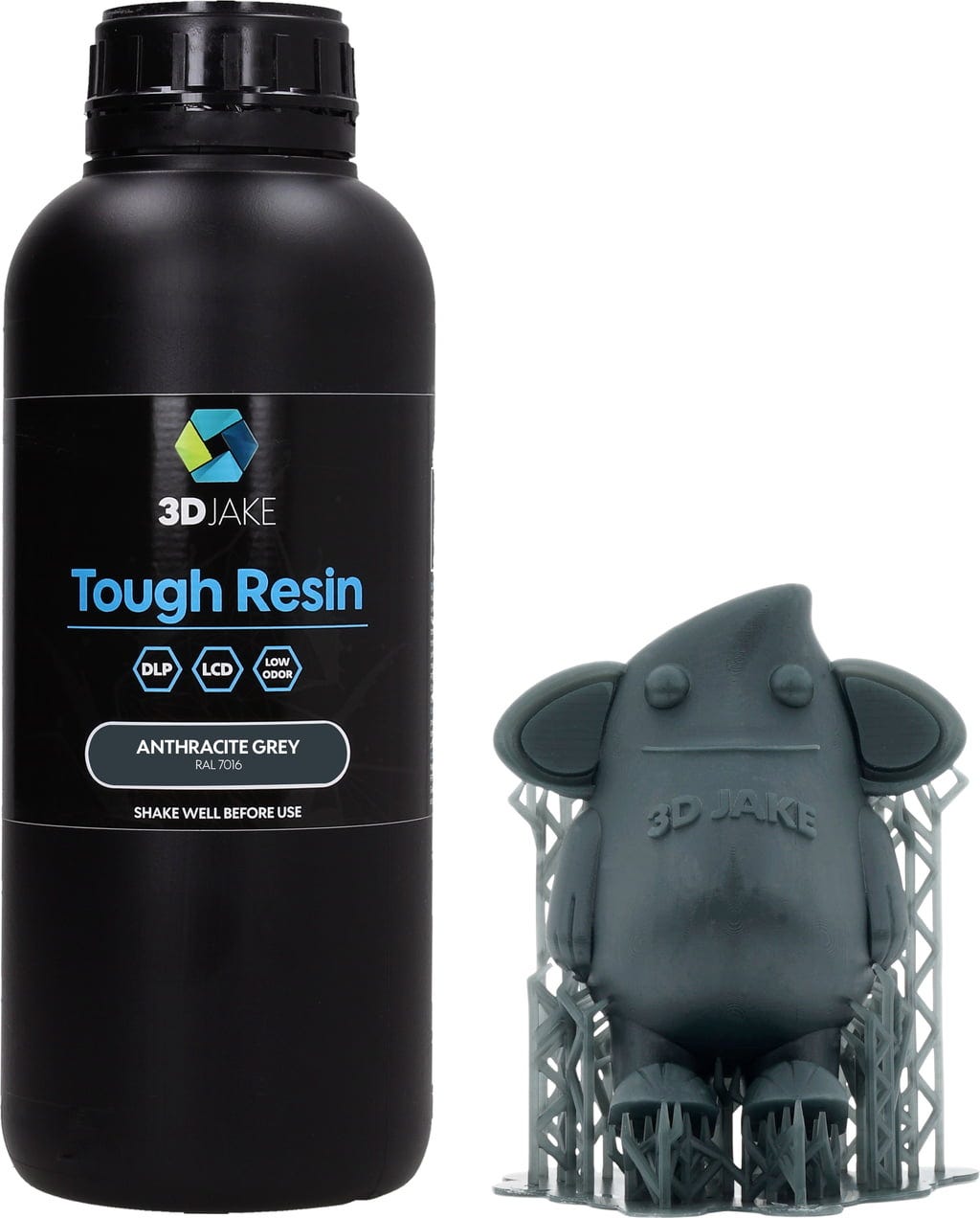 3DJAKE  Tough Resin Anthrazitgrau, 1.000 g    Harz für anspruchsvolle Druckprojekte in Anthrazitgrau