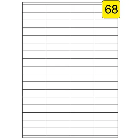 Wäsch Etiketten 25 Blatt DIN A4, 52,5 x 16,9 mm, 1700 Stück