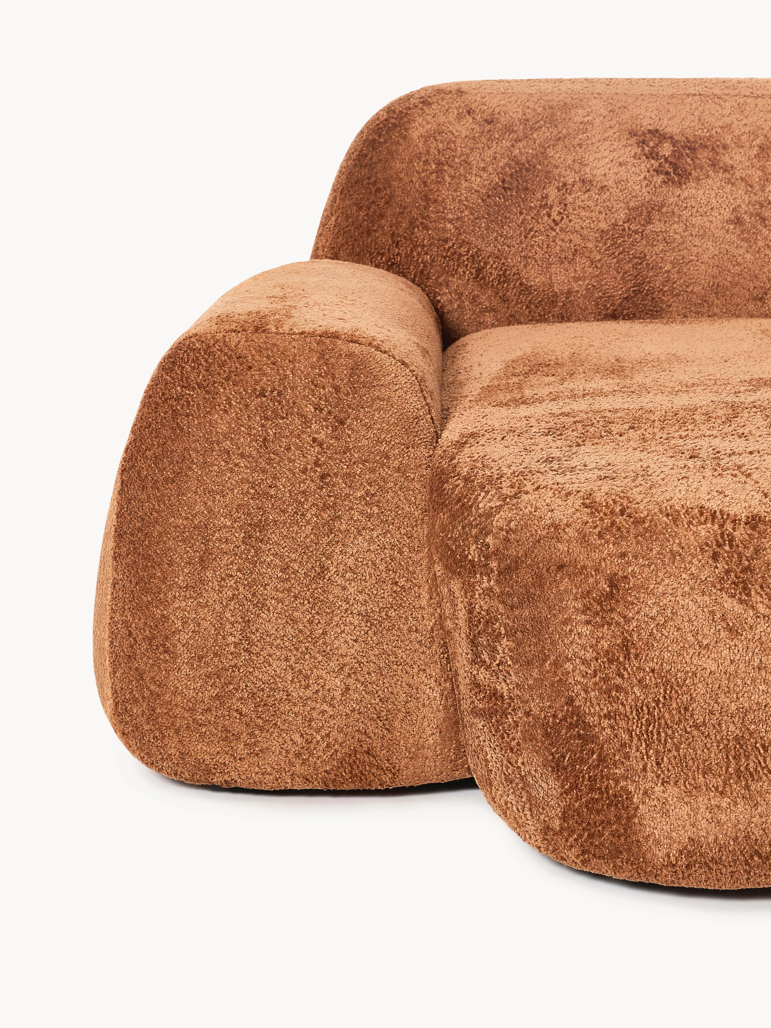 XL teddy bouclé loungestoel Wolke