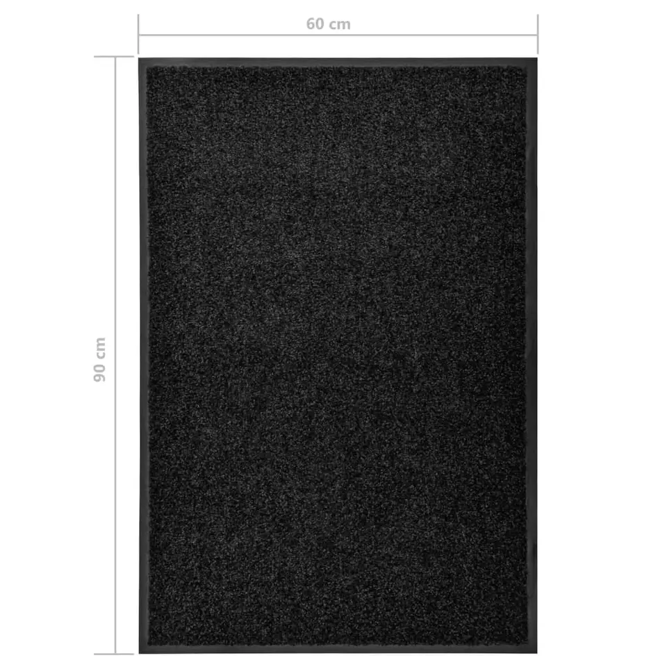 vidaXL - Mat - Zwart - Stof - 60 x 90 cm