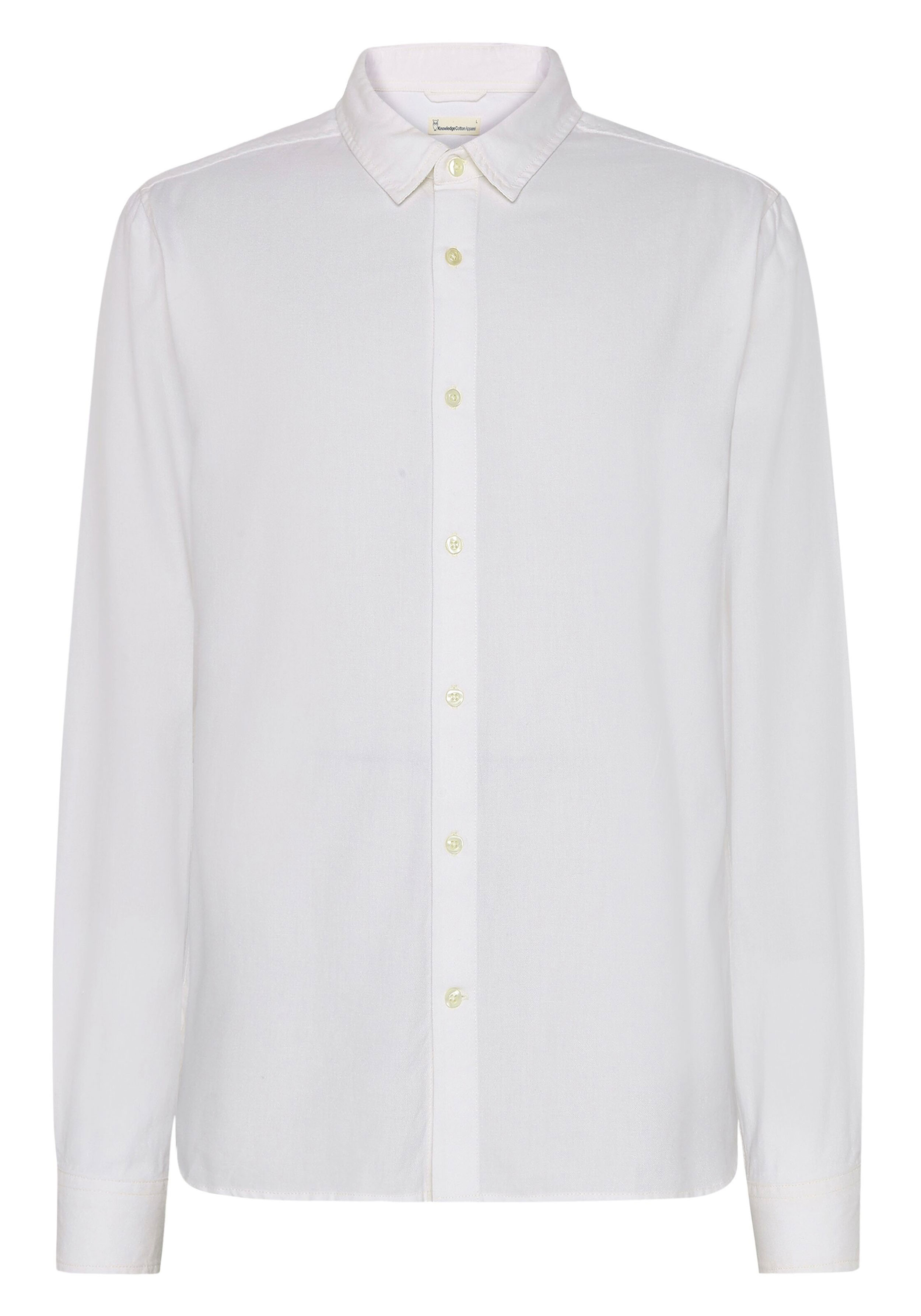 Knowledge Cotton Apparel Flanellhemd Light Twill Shirt Egret