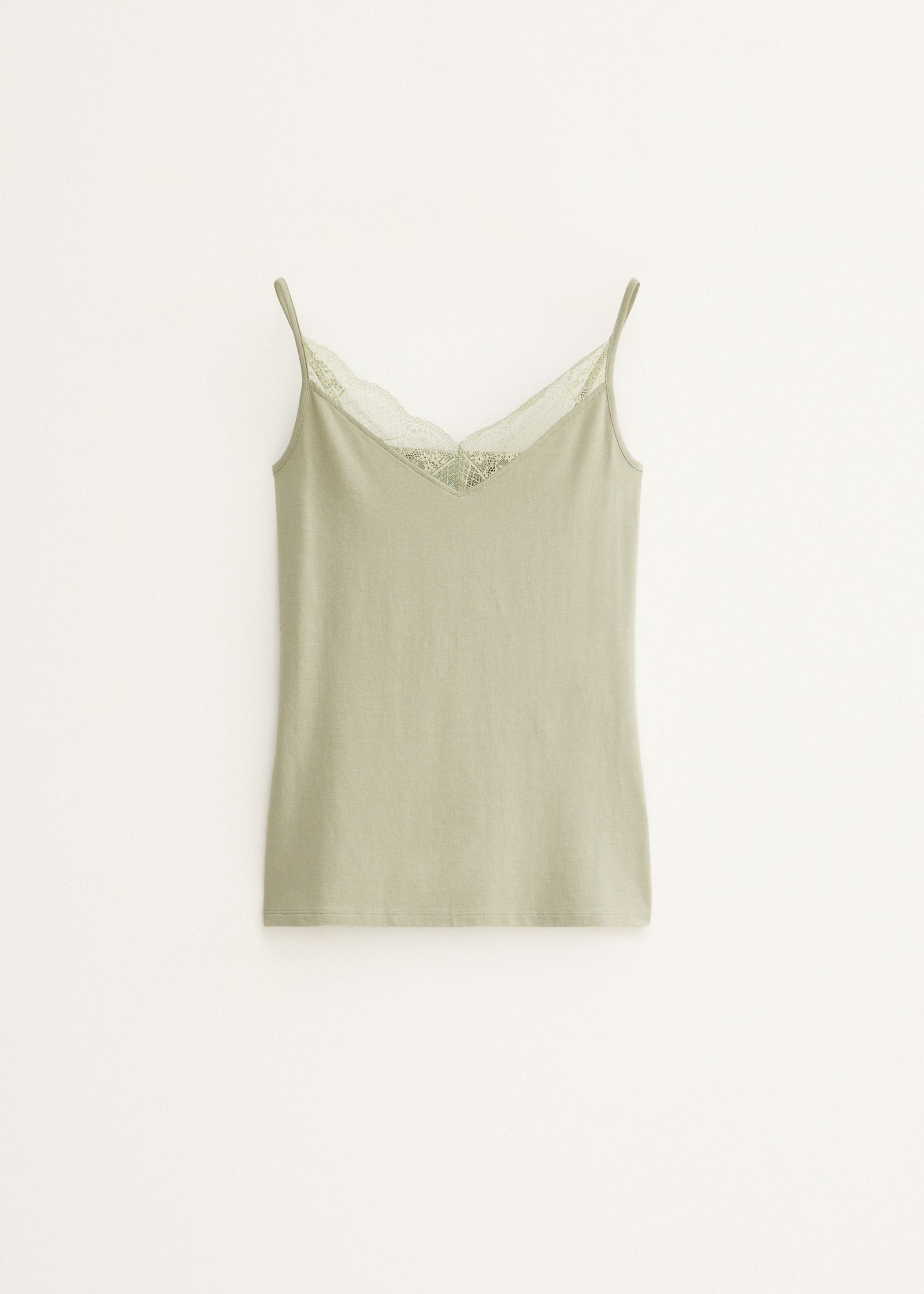 Basic singlet met kant