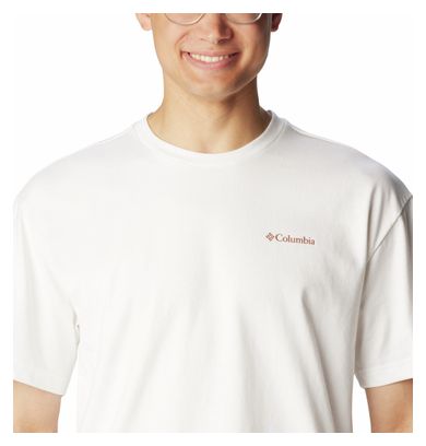 T-Shirt Manches Courtes Columbia Burnt Lake Blanc