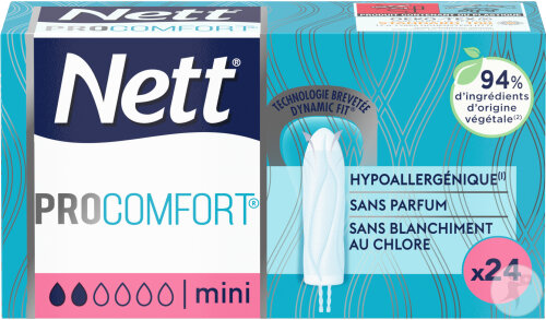 Nett ProComfort Ultra Confortable Tampons Digitaux Mini 24 Pièces