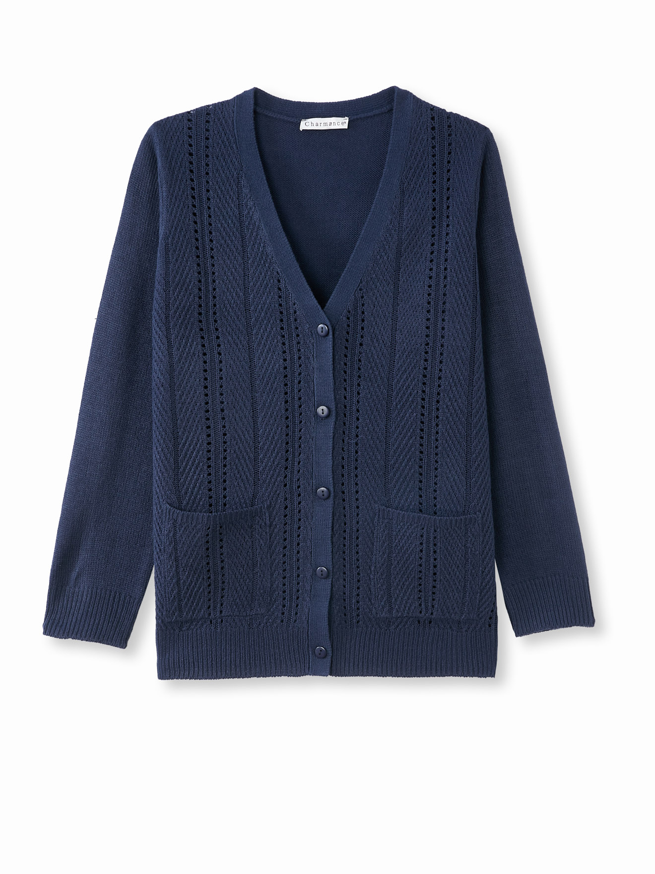 Gilet manches longues point ajouré