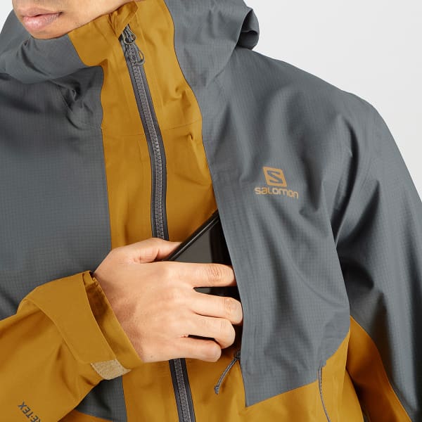 Veste randonnée SALOMON OUTLINE GORE-TEX HYBRID JKT M EBONY/BRONZE B