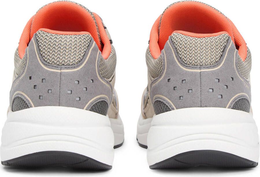 Tommy Jeans Sneakers laag 'ARCHIVE' beige donkergrijs neonoranje