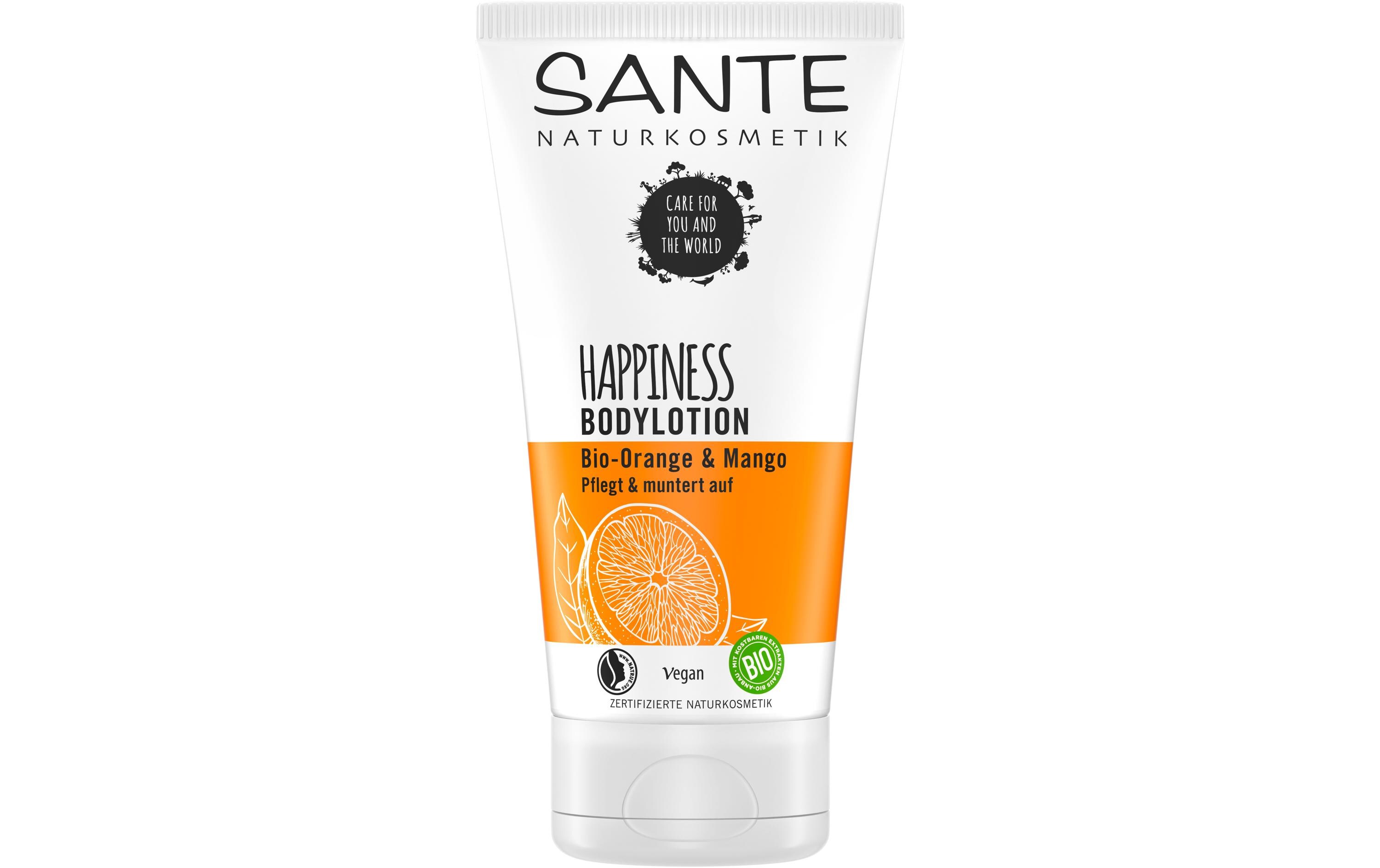 Body Lotion Happyness Orange Mango 150 ml1 StückNatürliche Körperlotion mit tropischen Duft