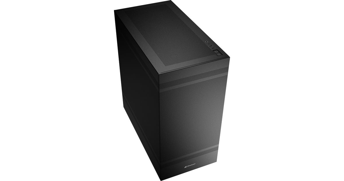 SharkoonRebel C50 Black midi tower behuizing  (Zwart | 2x USB-A | 1x USB-C)
