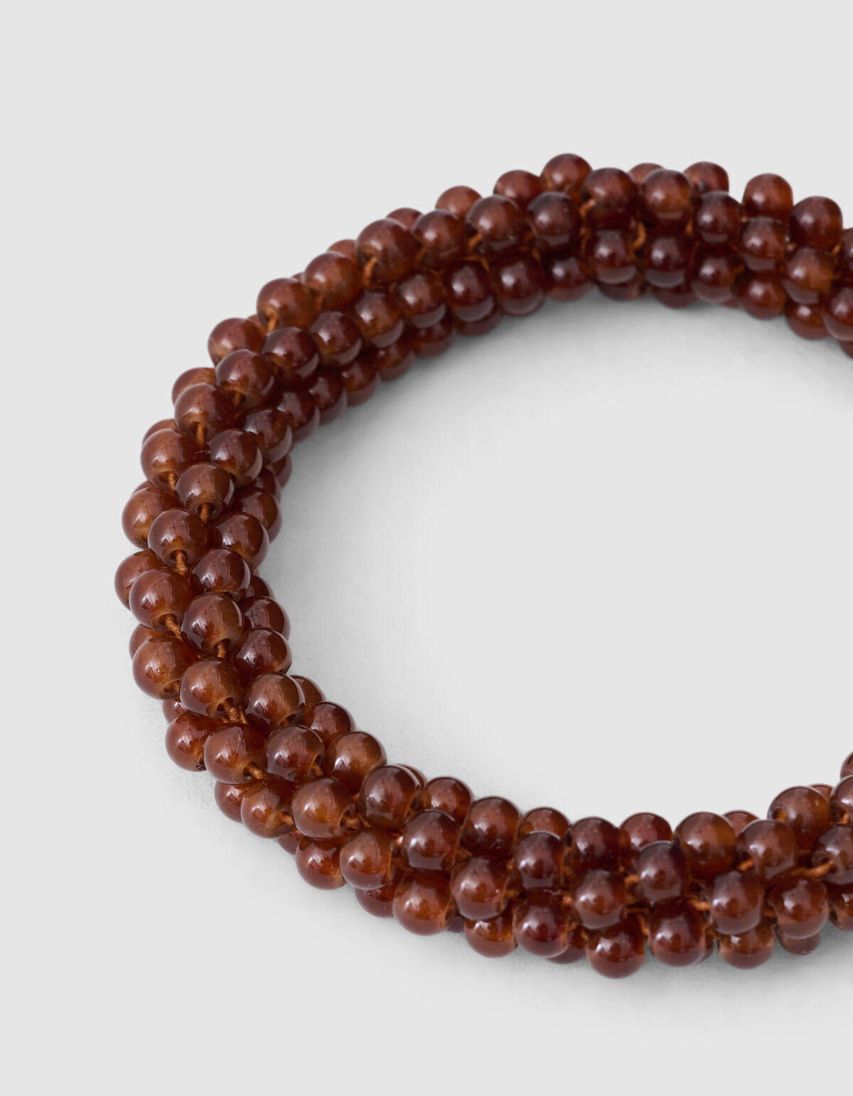 Beaded Armband Donkerbruin