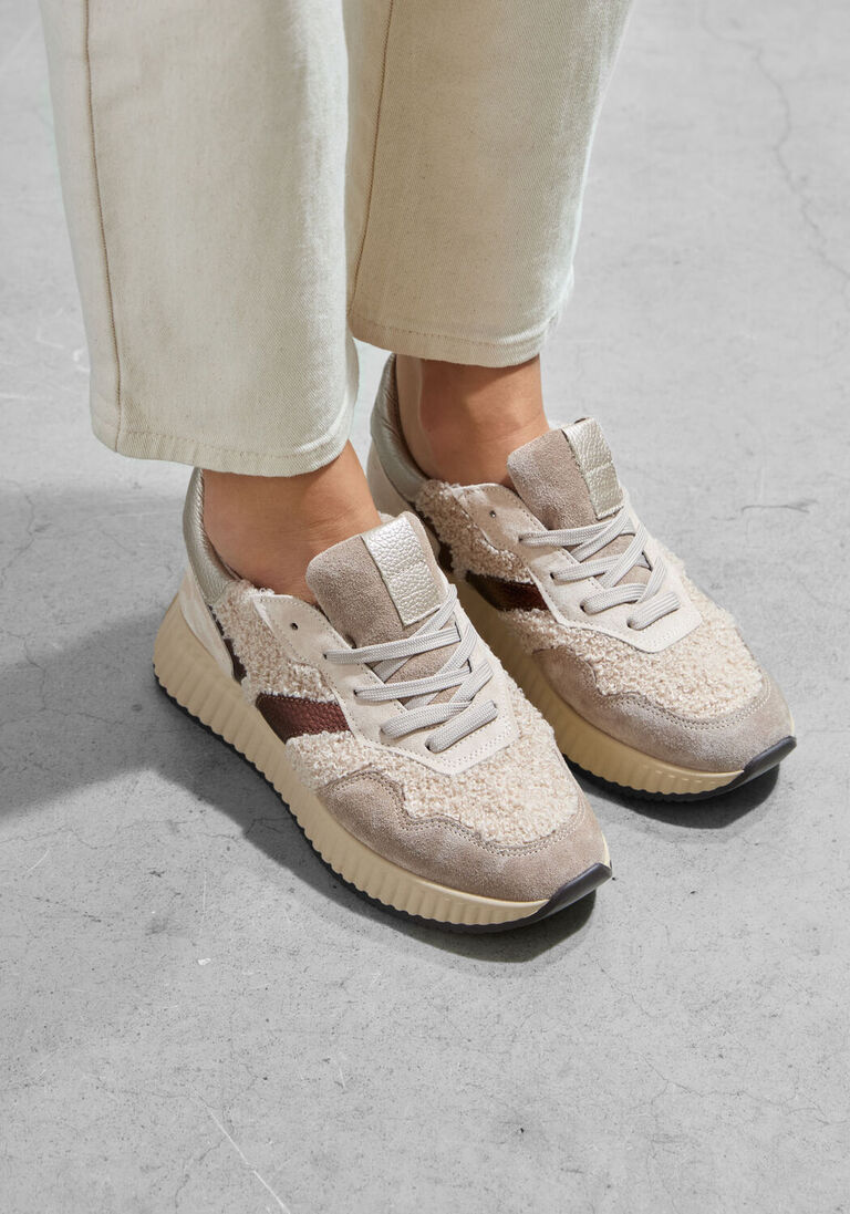 beige softwaves lage sneakers 8.95.05