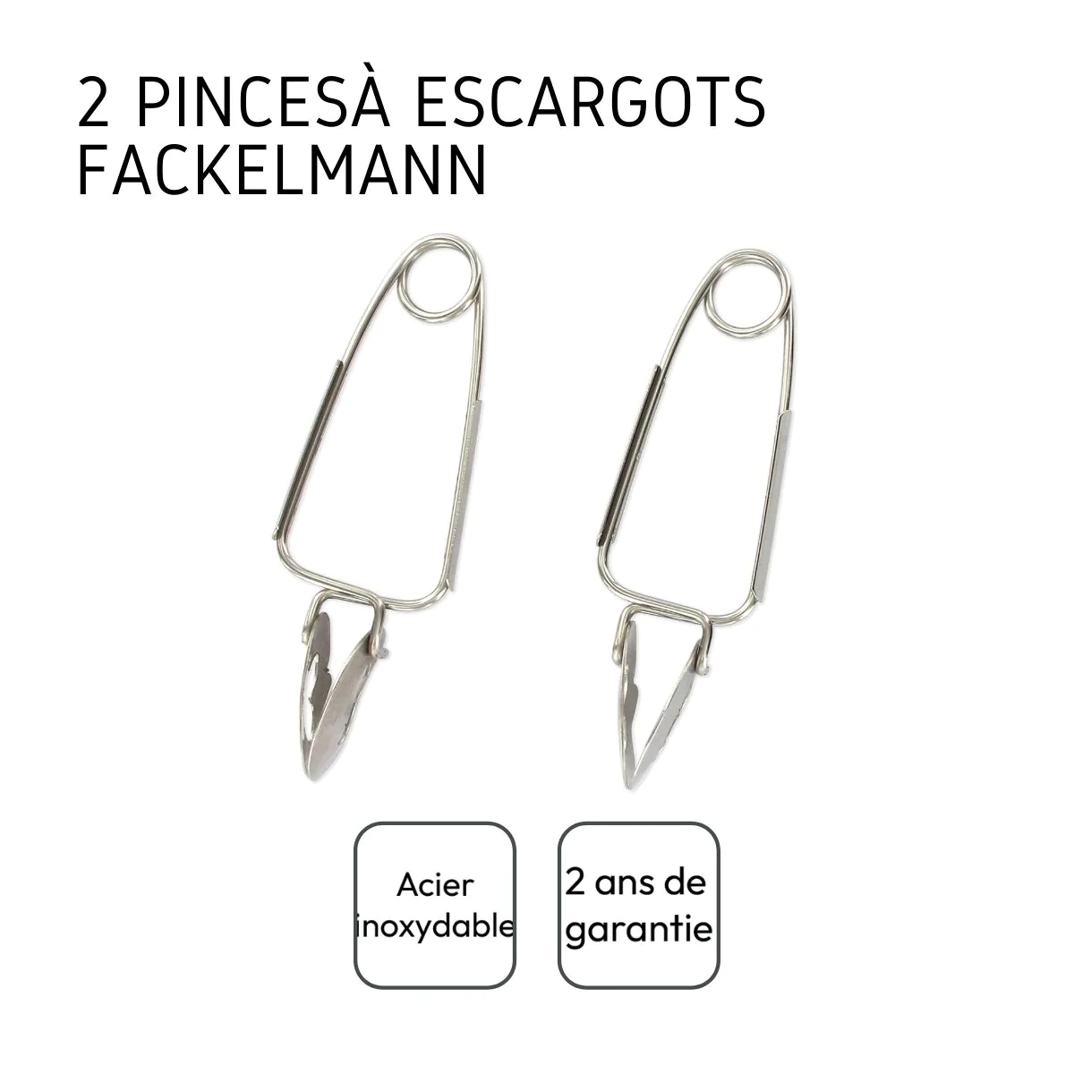 Lot de 2 pinces à escargots Fackelmann