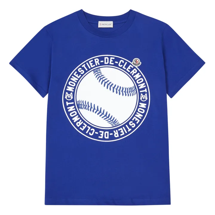 Moncler T-shirt Baseball | Bleu indigo