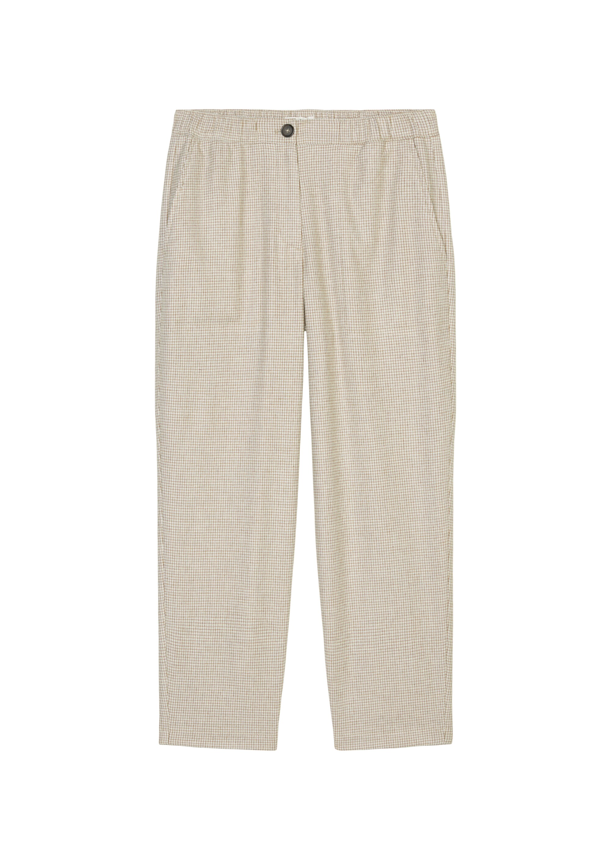 Feinkarierte Hose mit elastischem Bund mit LENZING™ ECOVERO™