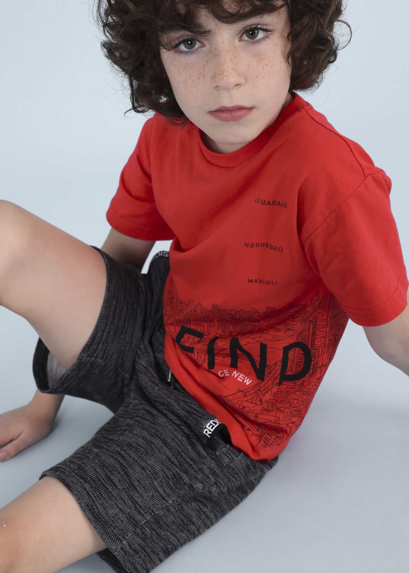Conjunto de algodão de duas peças para meninos