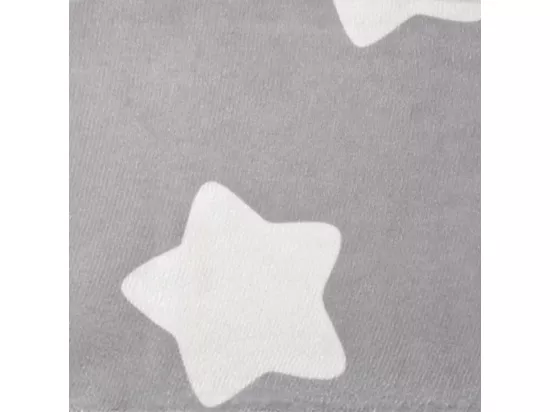 Canapé enfants 2 places gris clair avec étoiles peluche douce