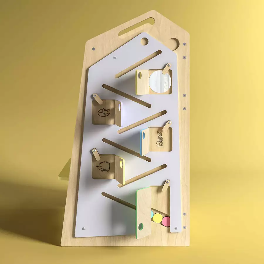 Montessori® Lernturm - XXL - Multifunktionaler Helferturm 5-in-1 Montessori® by Busy Kids mehrfarbig