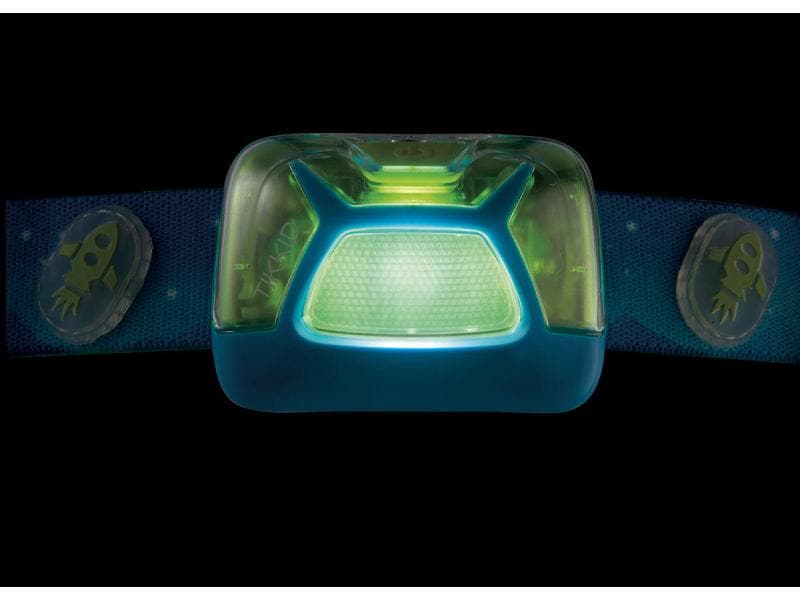 Petzl Stirnlampe TIKKID Blau Kinder-Stirnlampe mit vielen praktischen Features