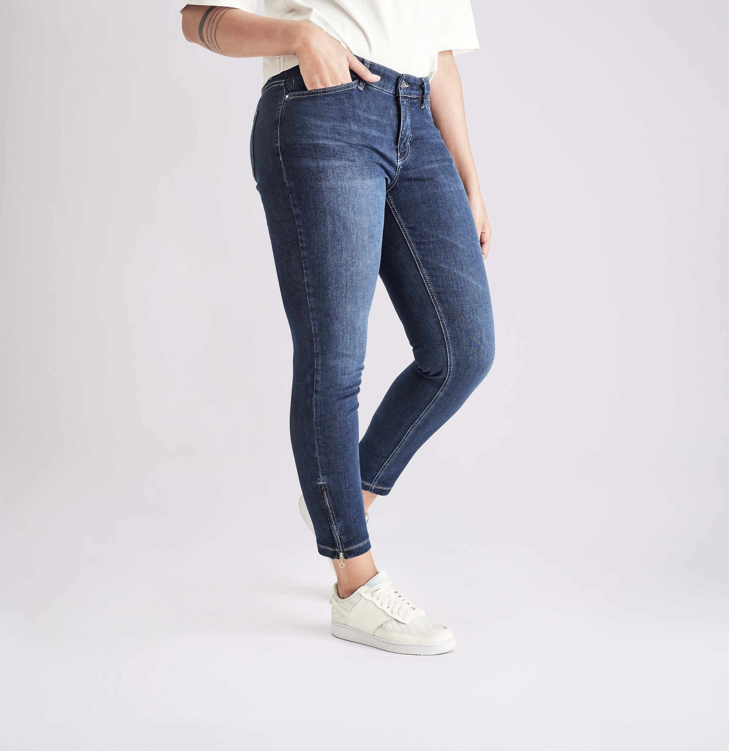 MAC 7/8-Jeans »Dream Chic« verkürzte Form mit Reissverschluss