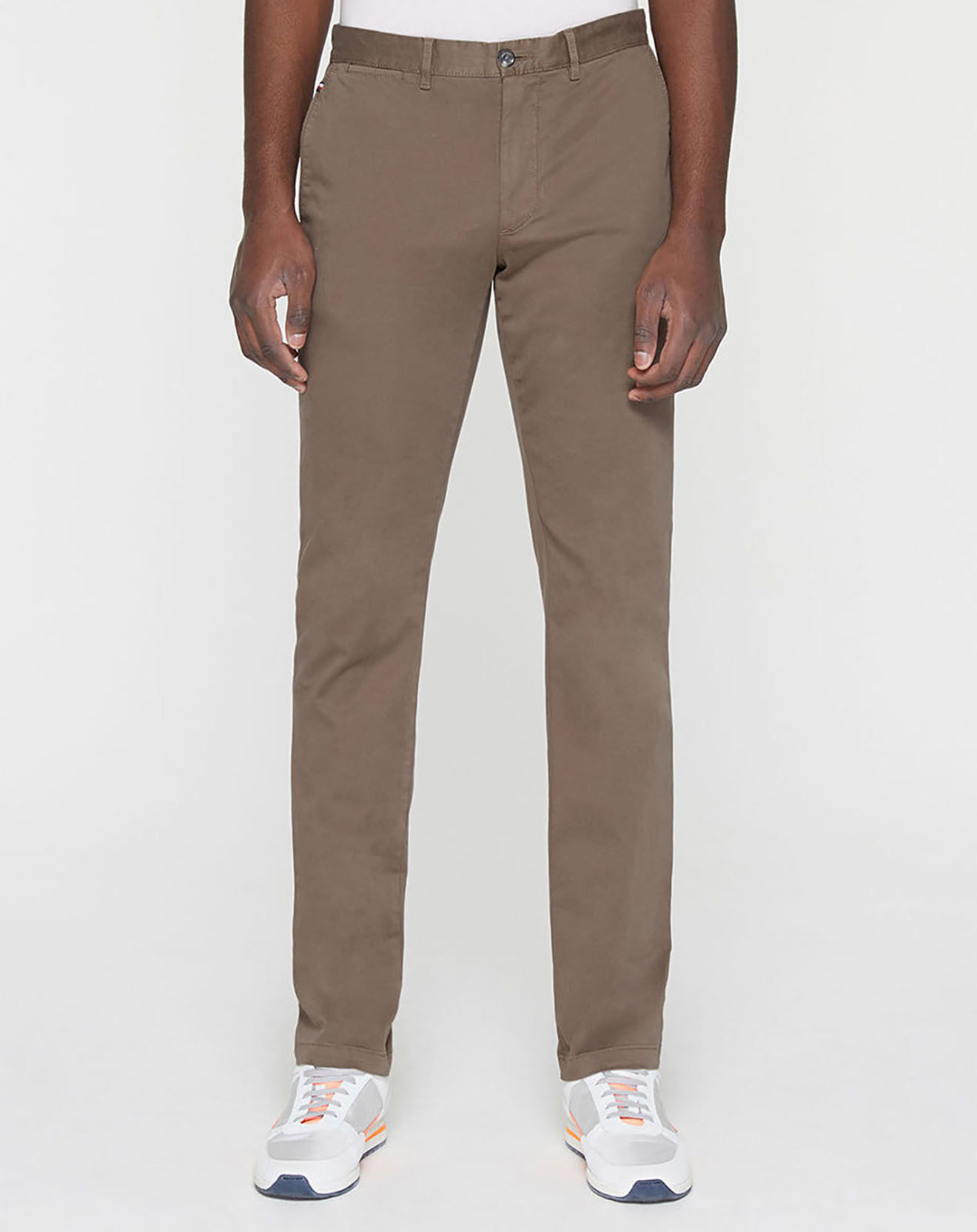 Tommy Hilfiger Pantalon regular fit chino denton th flex satin gmd marron