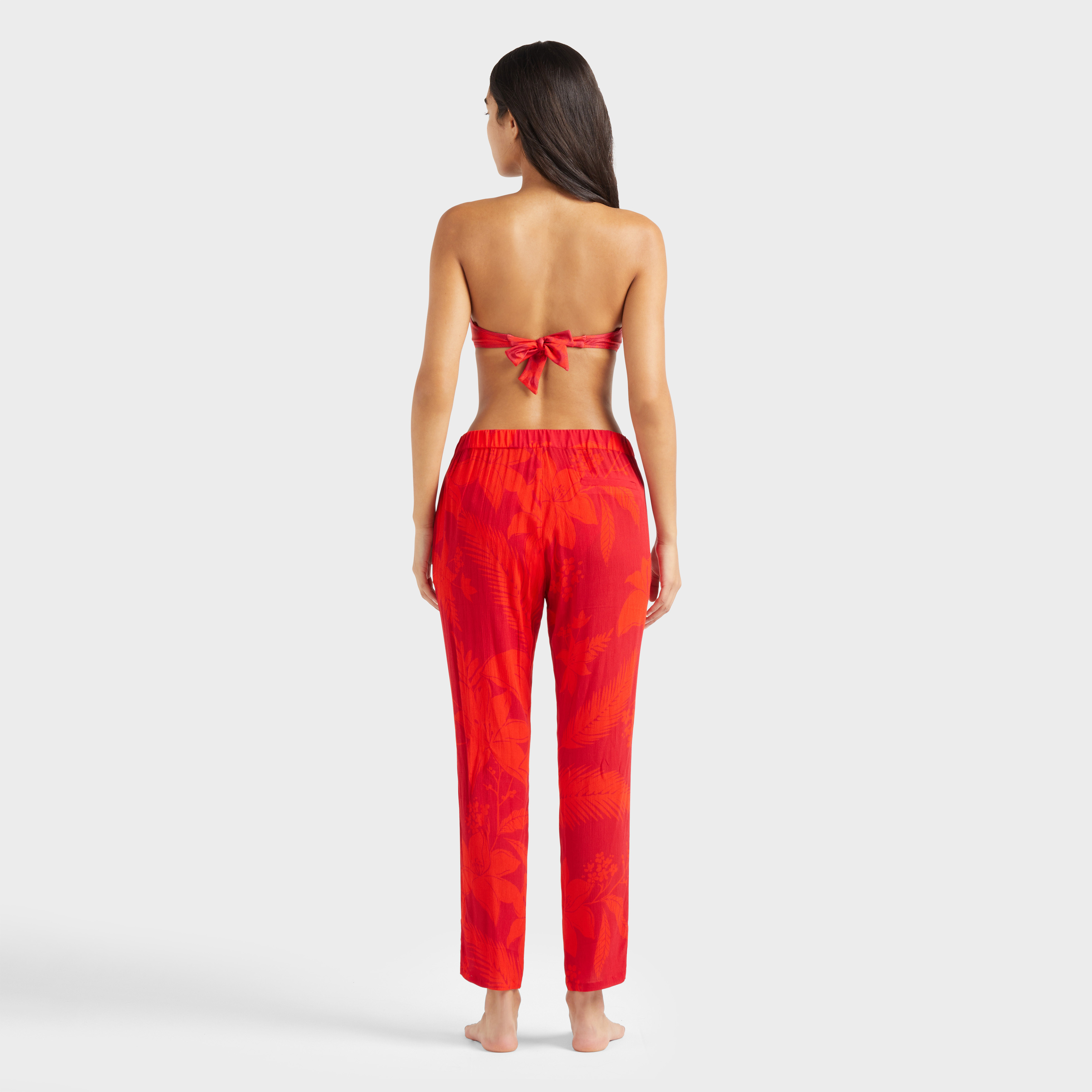 Pantalon en viscose femme Flower Power