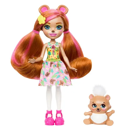 Mattel Enchantimals Core Bear Biloxi Bär & Trail Puppe