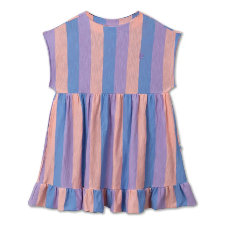 Repose AMS Robe Coton Bio Rayée | Rose pêche