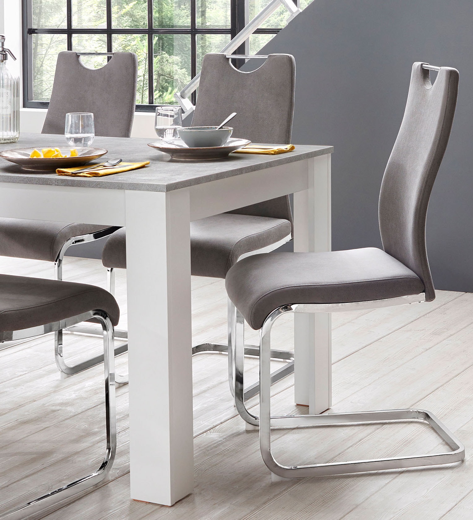 Home affaire Essgruppe »Milano« Set, 5 Stk. tlg. 4 Stühle und 1 Tisch