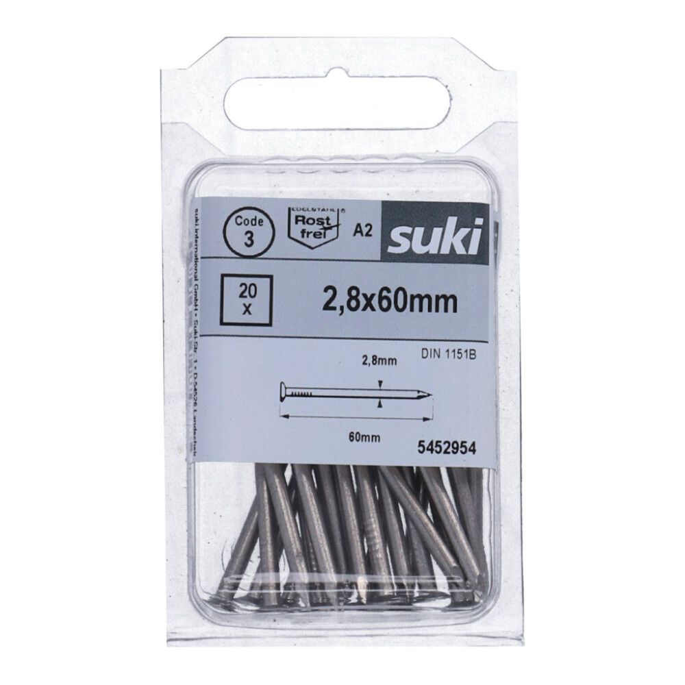 DYKKERT SUKI RUSTFRI 2,8X60MM