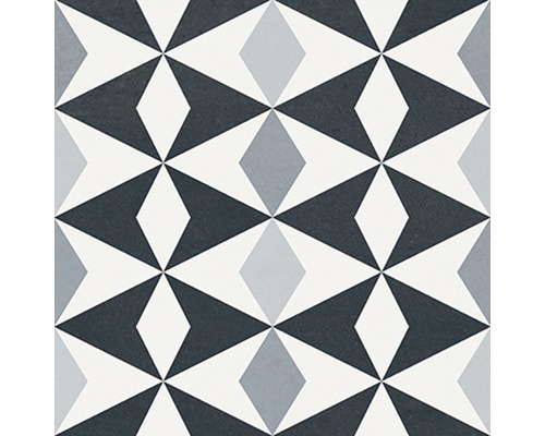 Porseleinen wand- en vloertegel Heritage taco zwart in 76 verschillende designs 16,5 x 16,5 cm