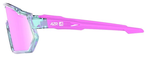 Lunettes Junior AZR Pro Race Jr Turquoise / Ecran Rose