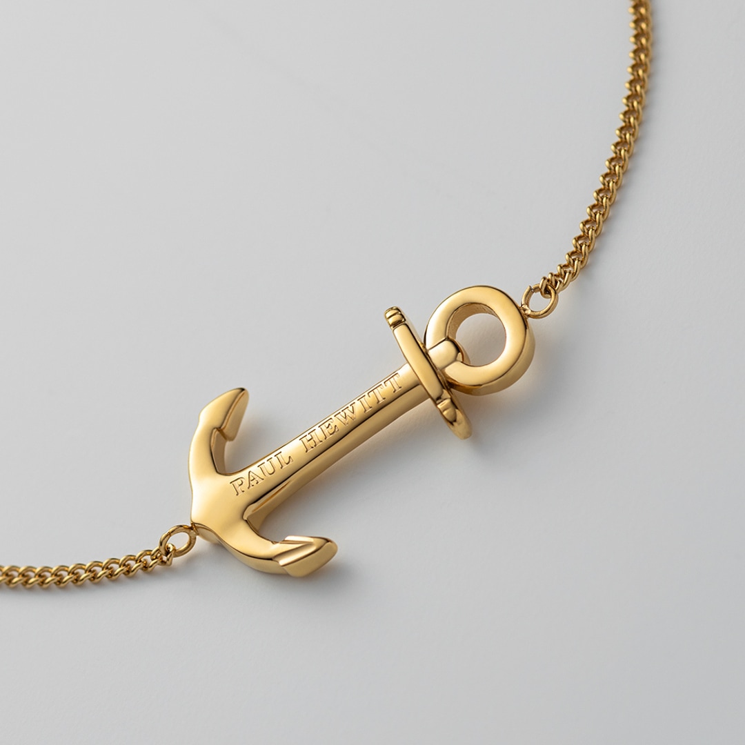 Paul Hewitt Armkette Anchor Marinium Ocean Steel Goldig
