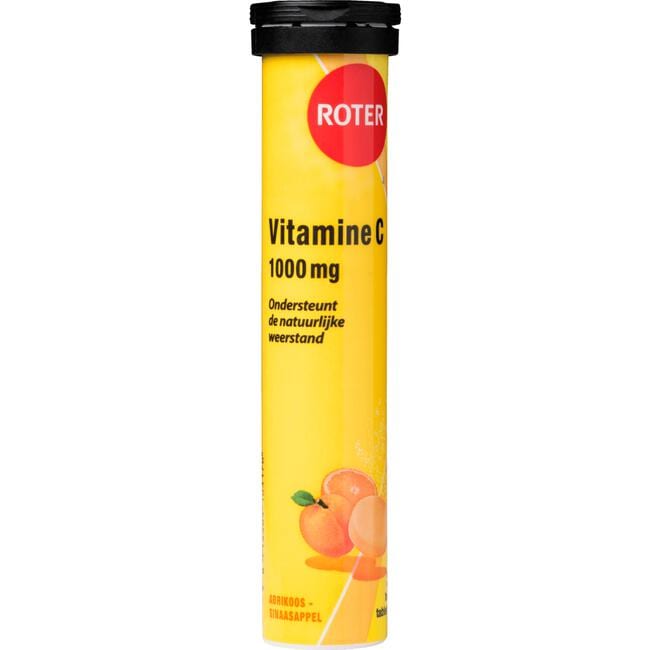 Roter Vitamine C Bruis 1000 mg Abrikoos-Sinaasappel 20 bruistabletten