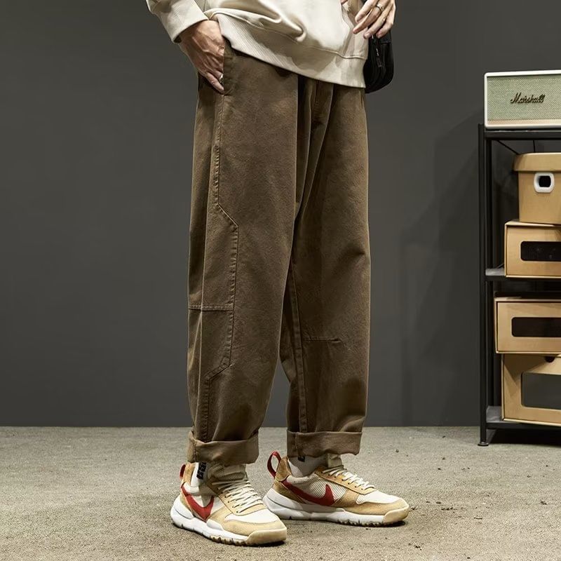 DuckleBeam - Effen broek met trekkoord in de taille en rechte pijpen