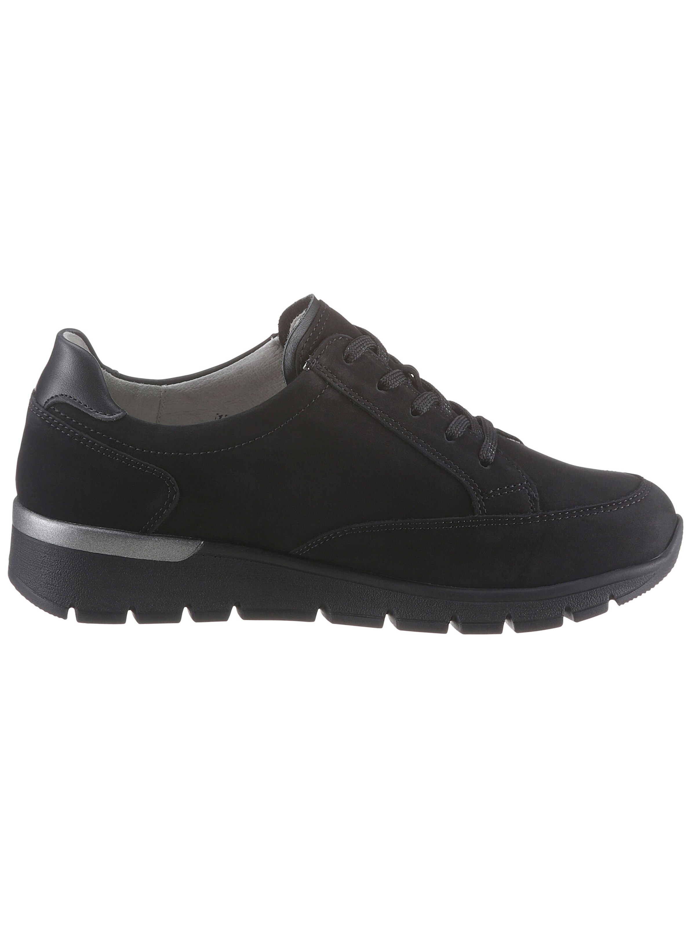 Waldläufer Schnürschuh in schwarz