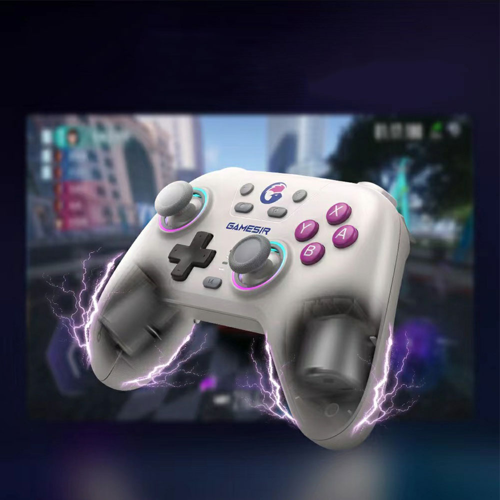 Nova NS Wireless Bluetooth Game Controller mit Back Paddles RGB für Nintendo Switch / Windows / iOS / Android (1200 mAh) - Weiss