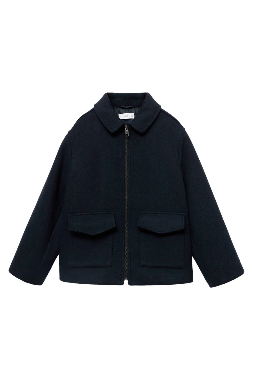 Mango Kids manteljas met wol marine