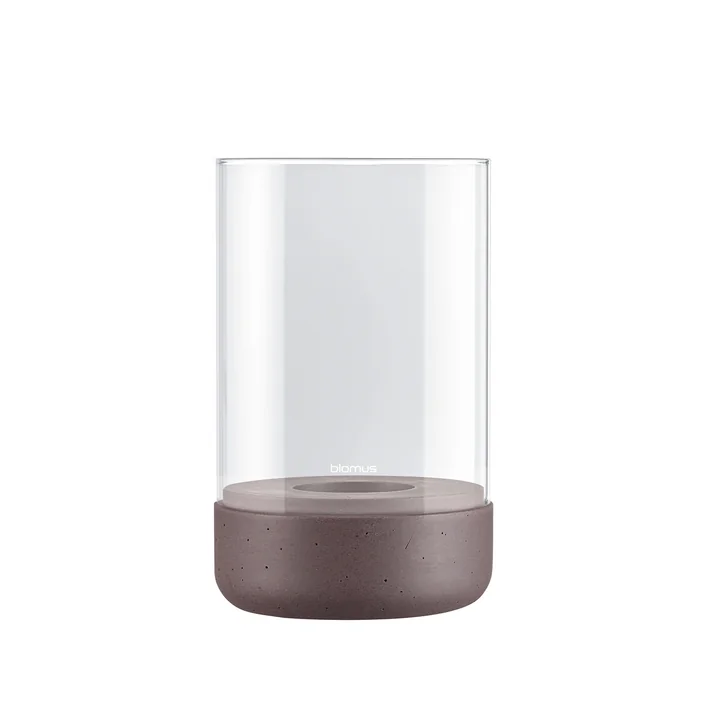 Blomus - Calma Windlicht, Ø 12 cm, klar / cedar wood
