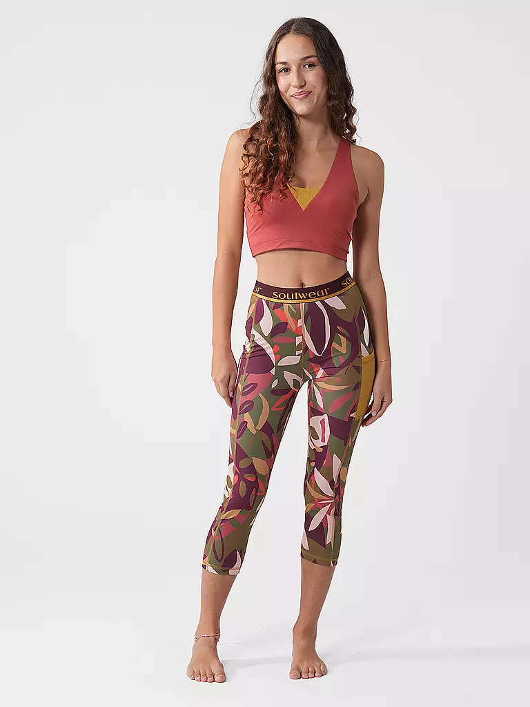 MEY Sport Leggings 3/4 dunkelgrün