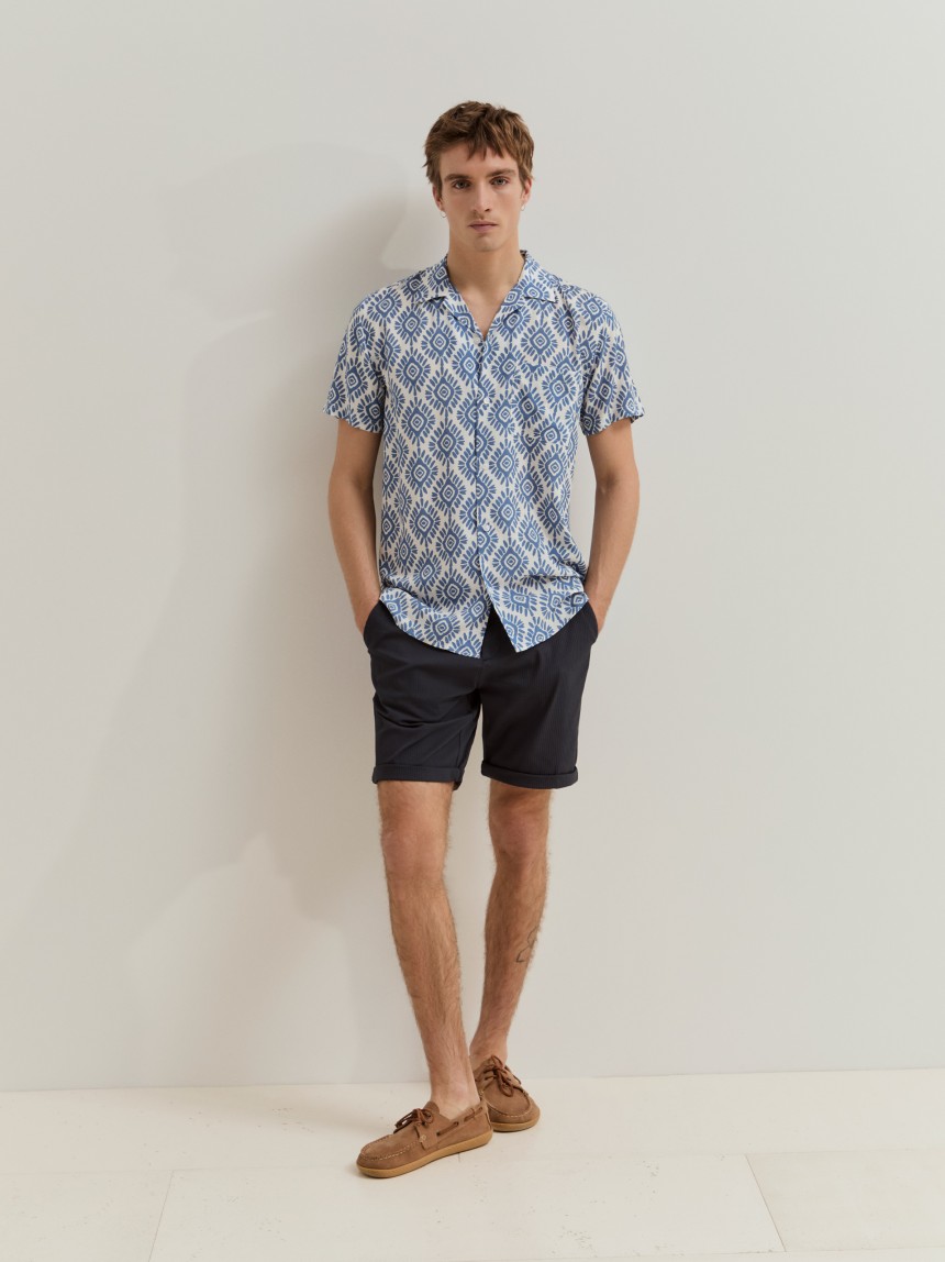 Camisa de manga curta estampada